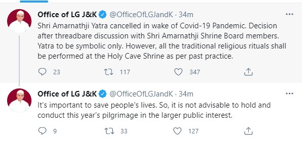 Amarnath Yatra in Jammu and Kashmir cancelled