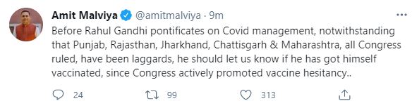 Tweet by BJP's Amit Malviya