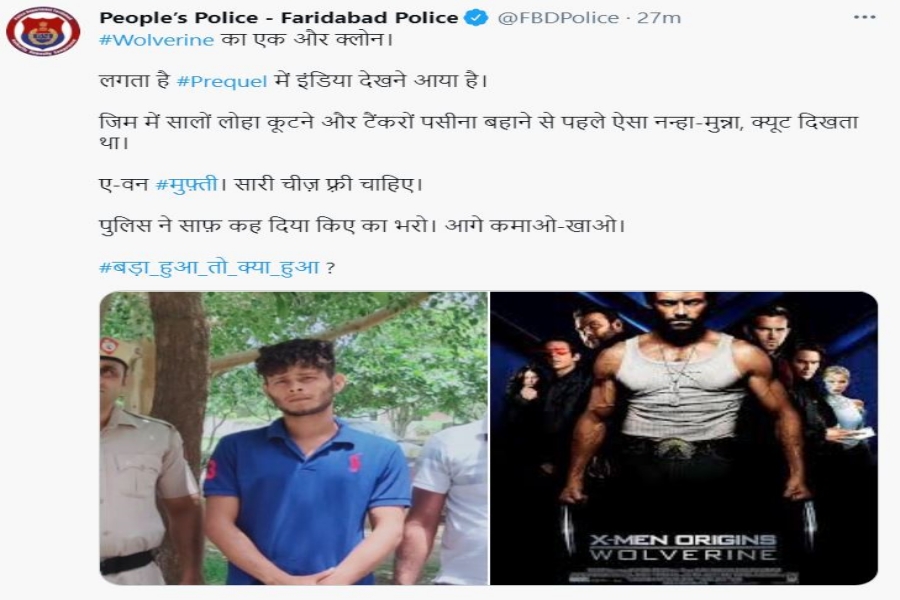 faridabad police tweets