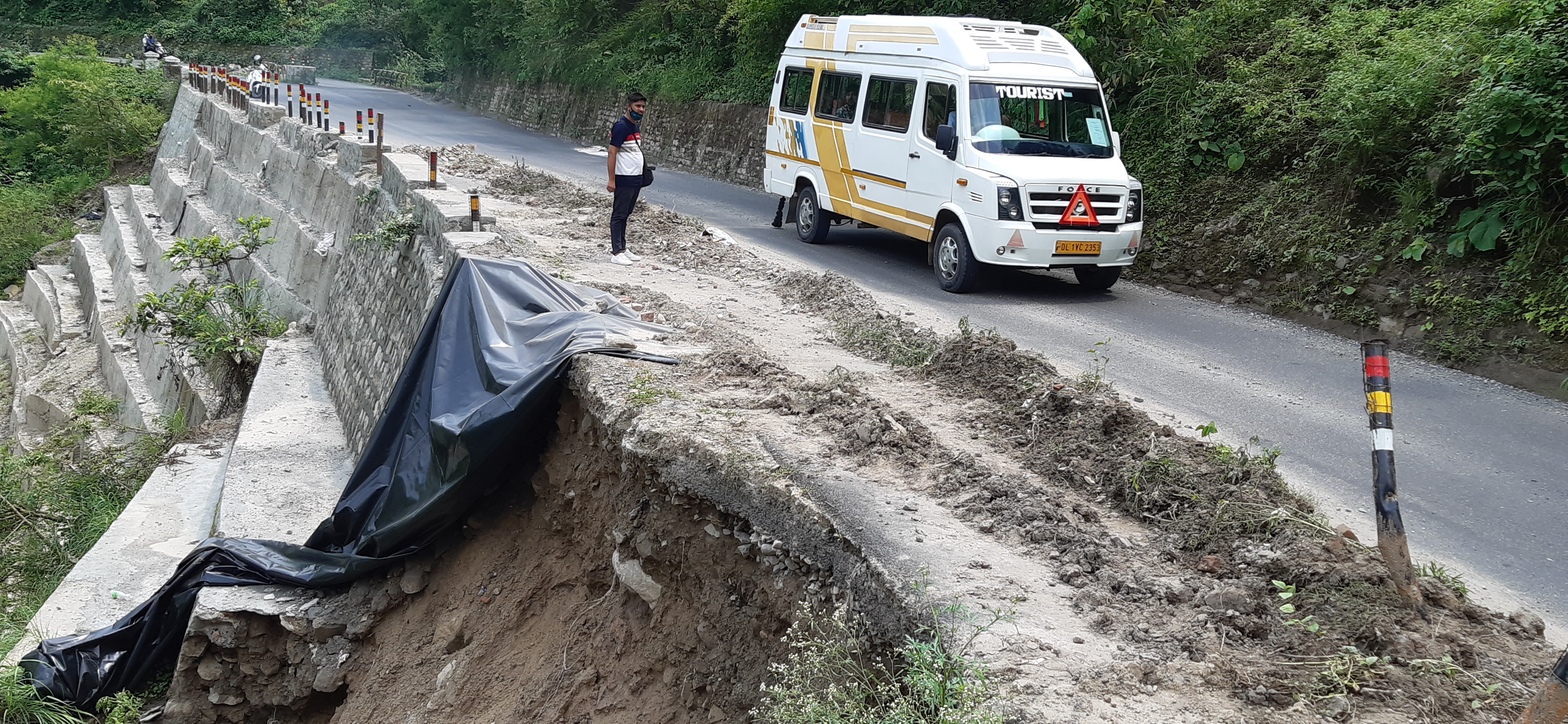 road collapsed