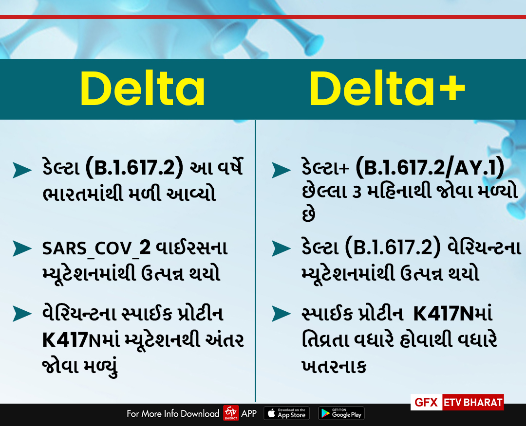 ડેલ્ટા વેરિયન્ટ અને ડેલ્ટા પ્લસ વેરિયન્ટ વચ્ચે તફાવત