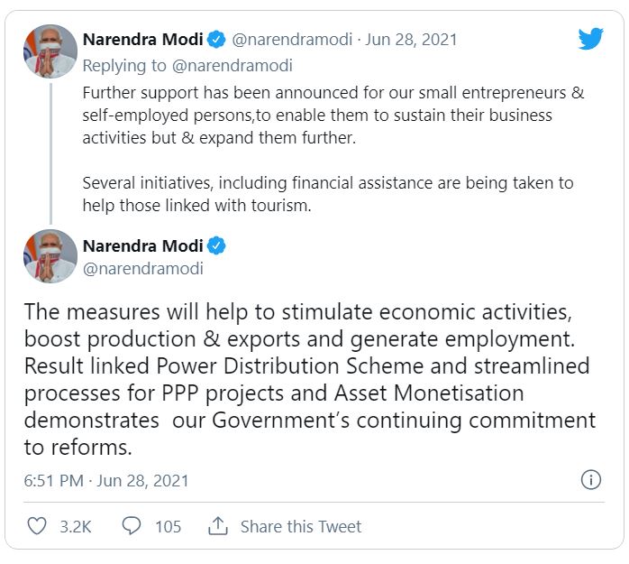 PM Modi's tweet