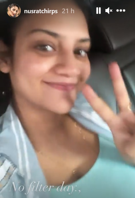 nusrat jahan shared video without having make up