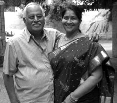 Kavitha with her husband