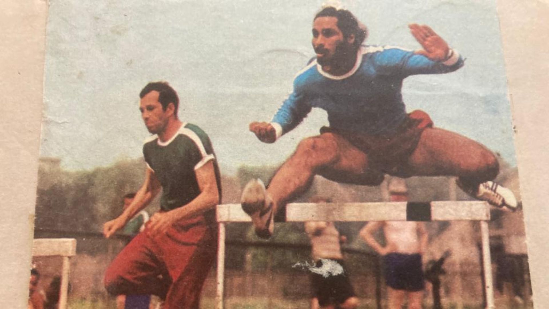 GS Sandhu negotiating the hurdles during his eight-month stay in Leipzig, Germany, in 1970.