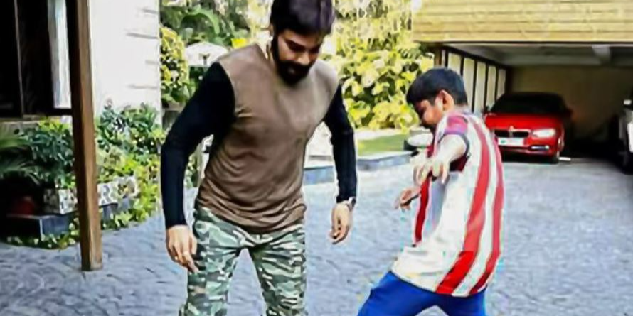 prosenjit chatterjee playing football with his son, actor shares a throwback pic