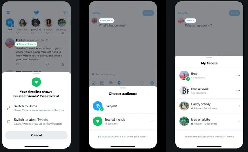 twitter  twitter new feature  trusted friends feature  facets feature  ട്വിറ്റർ