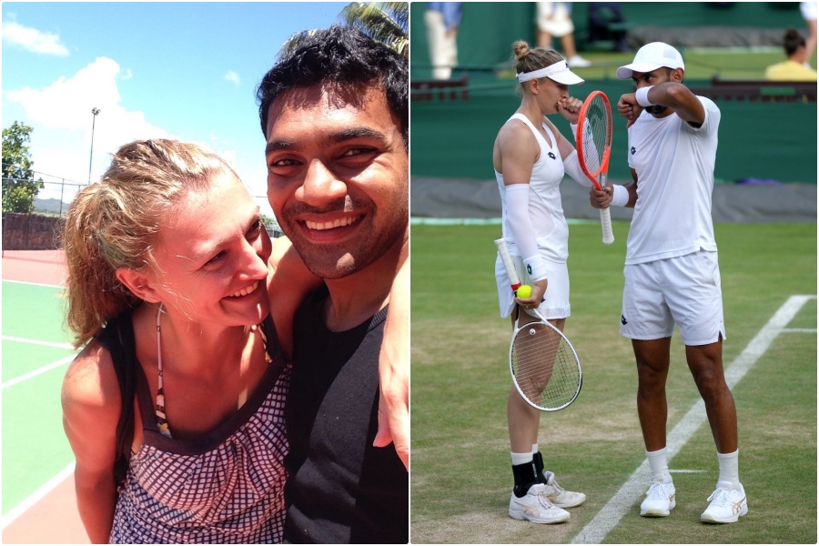 Wimbledon Mixed Doubles  Wimbledon  Mixed Doubles  Divij Sharan  Samantha Murray Sharan  Samantha Murray  ദിവിജ് ശരണ്‍  സാമന്ത മറെ  വിംബിള്‍ഡണ്‍