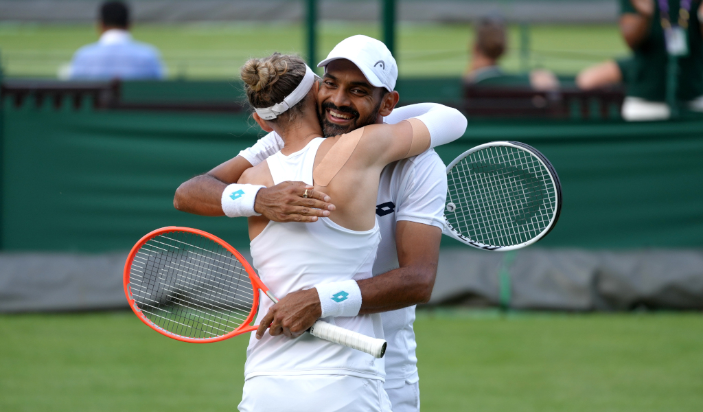 Wimbledon Mixed Doubles  Wimbledon  Mixed Doubles  Divij Sharan  Samantha Murray Sharan  Samantha Murray  ദിവിജ് ശരണ്‍  സാമന്ത മറെ  വിംബിള്‍ഡണ്‍