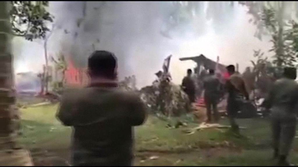 military plane crashes