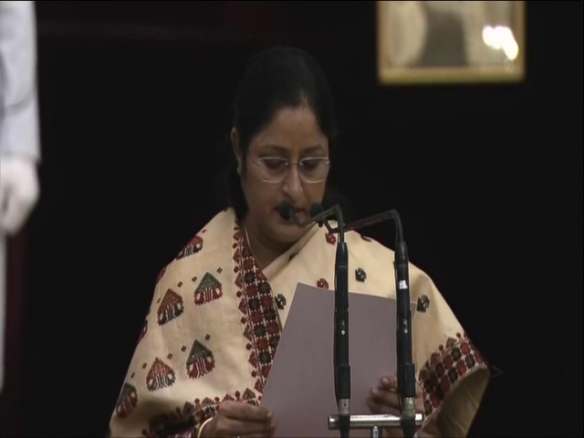 Annapurna devi took oath as a union cabinet minister