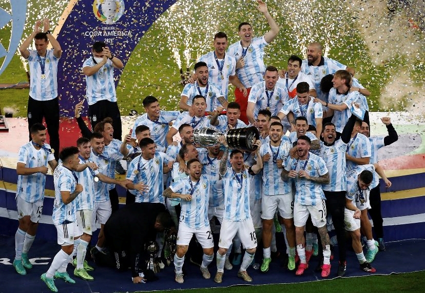 argentina won the copa america 2021  argentina won the copa america final  argentina vs brazil  foot ball match  copa america final  அர்ஜென்டினா வெற்றி  இறுதிப்போடியை வென்ற அர்ஜென்டினா  கால் பந்து போட்டி  வெற்றி