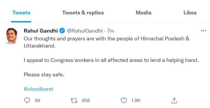 Rahul Gandhi tweet