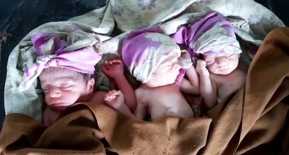 woman gave birth to four children