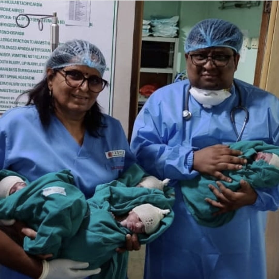 woman gave birth to four children