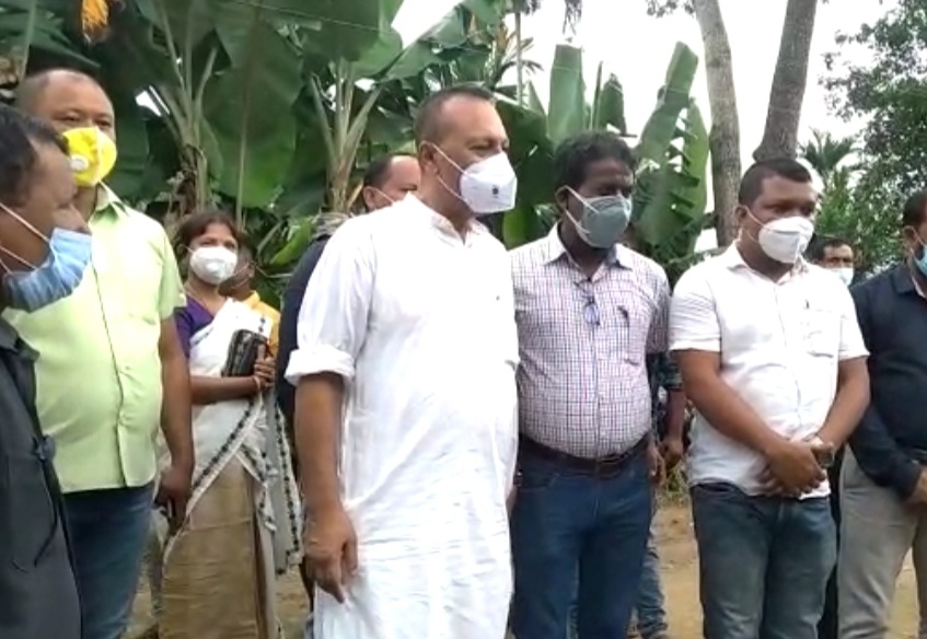Mp Pradyut Bardalai faces protest in Dharamtul, Morigaon District
