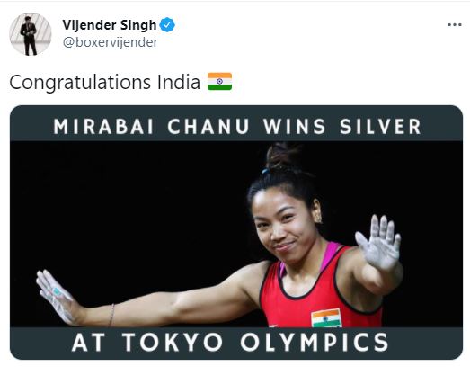 विजेंद्र सिंह का ट्वीट