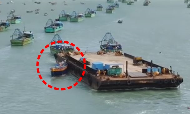 Barge rams Pamban bridge