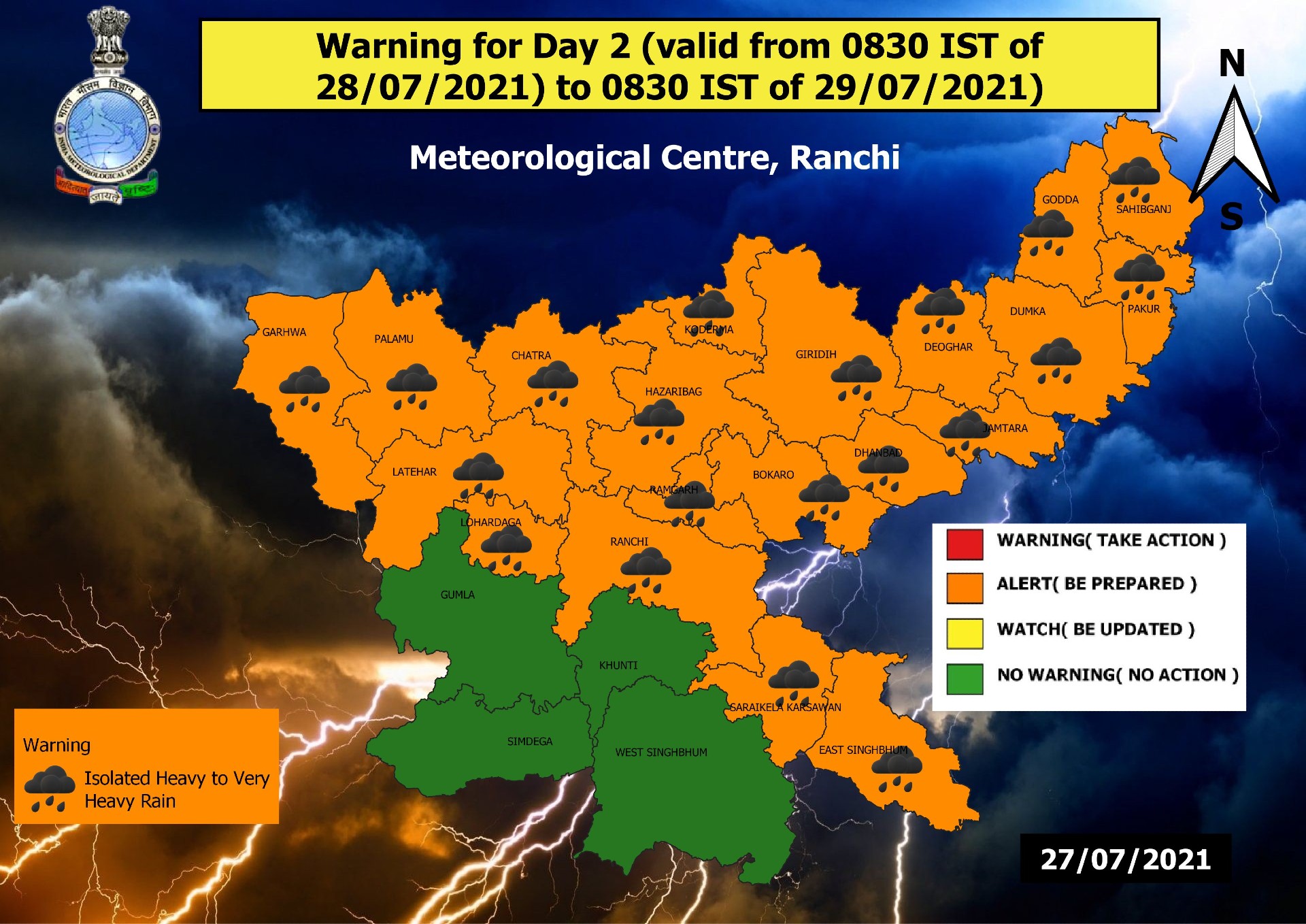 Jharkhand Weather Alert