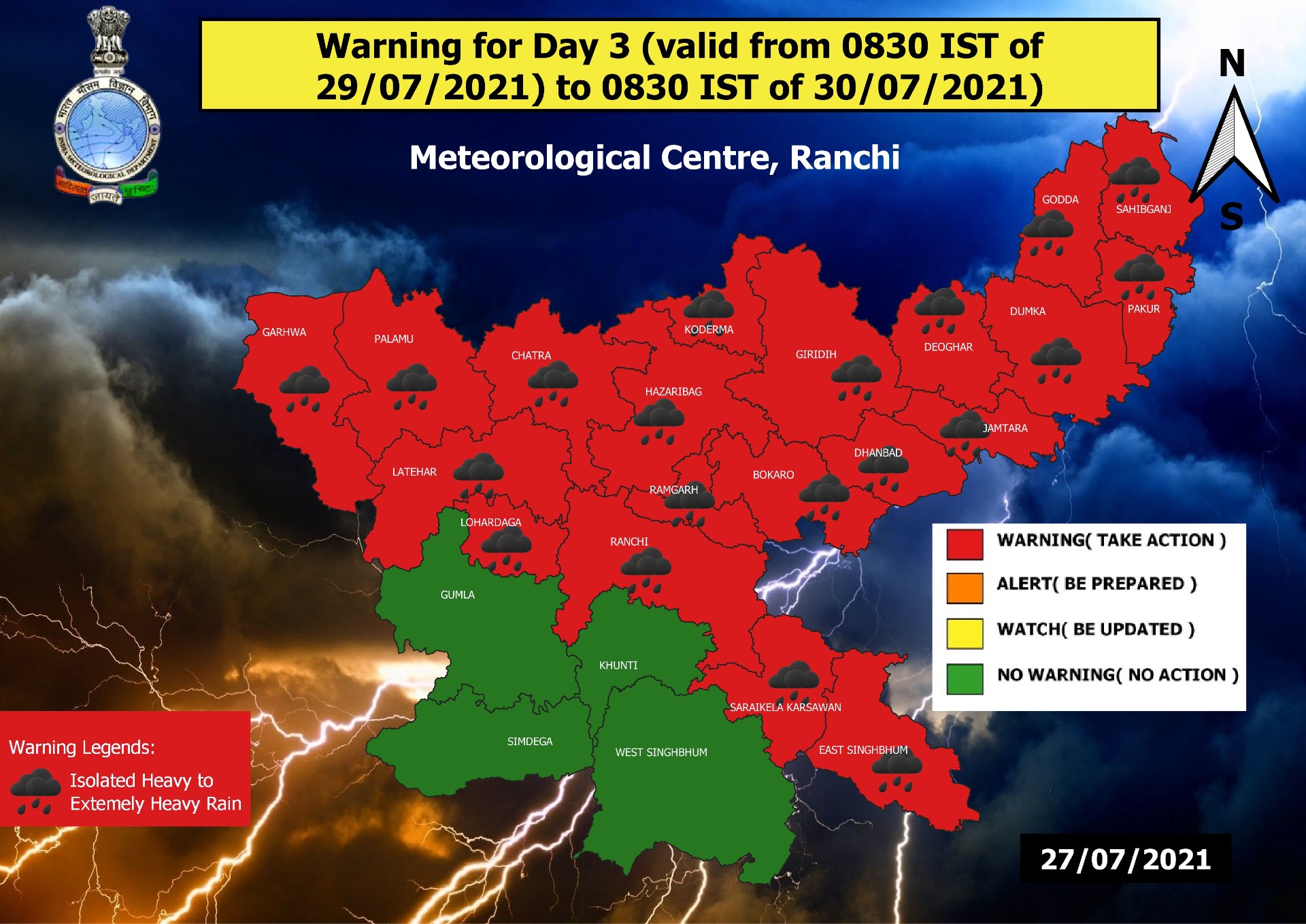 Jharkhand Weather Alert