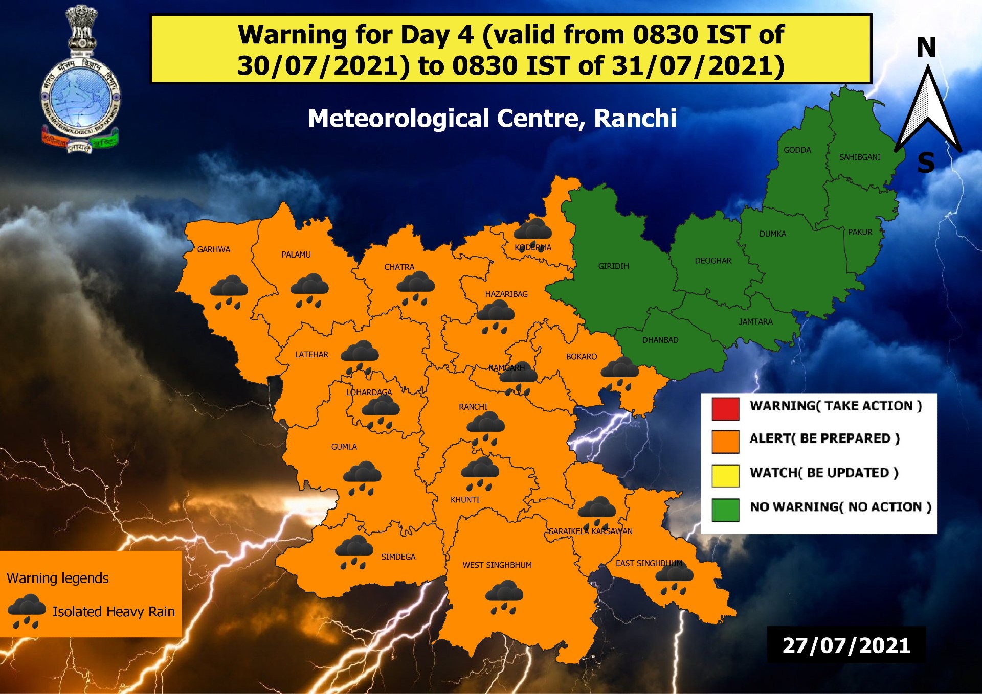 Jharkhand Weather Alert