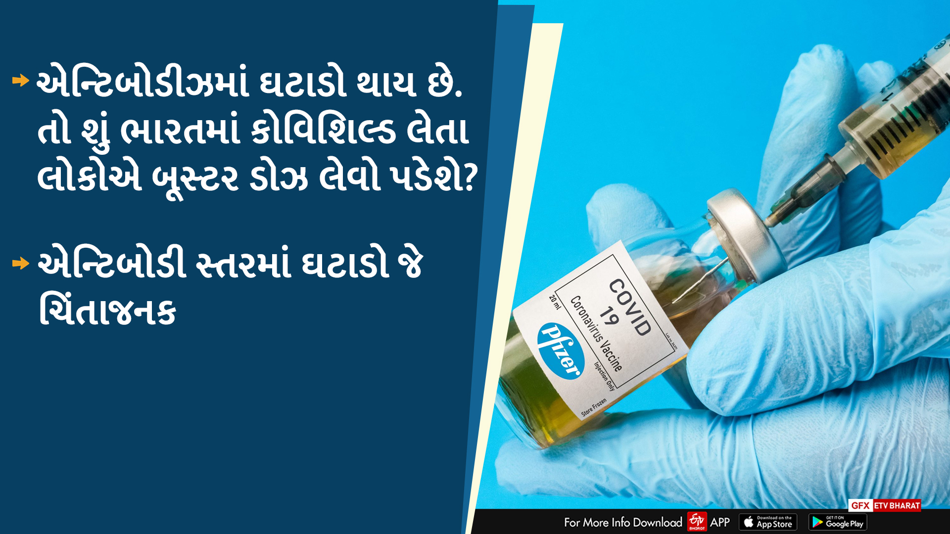 ફાઈઝર અને કોવિશિલ્ડ વેક્સિન લીધી હોય તો ચેતજો : 10 સપ્તાહમાં ઘટી જાય છે એન્ટીબોડી : રિસર્ચ