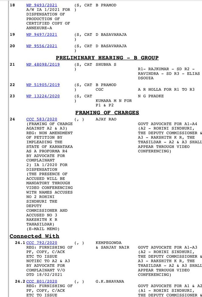 HC Notice to Rohini Sinduri regarding Chamundi  Hill Land Dispute