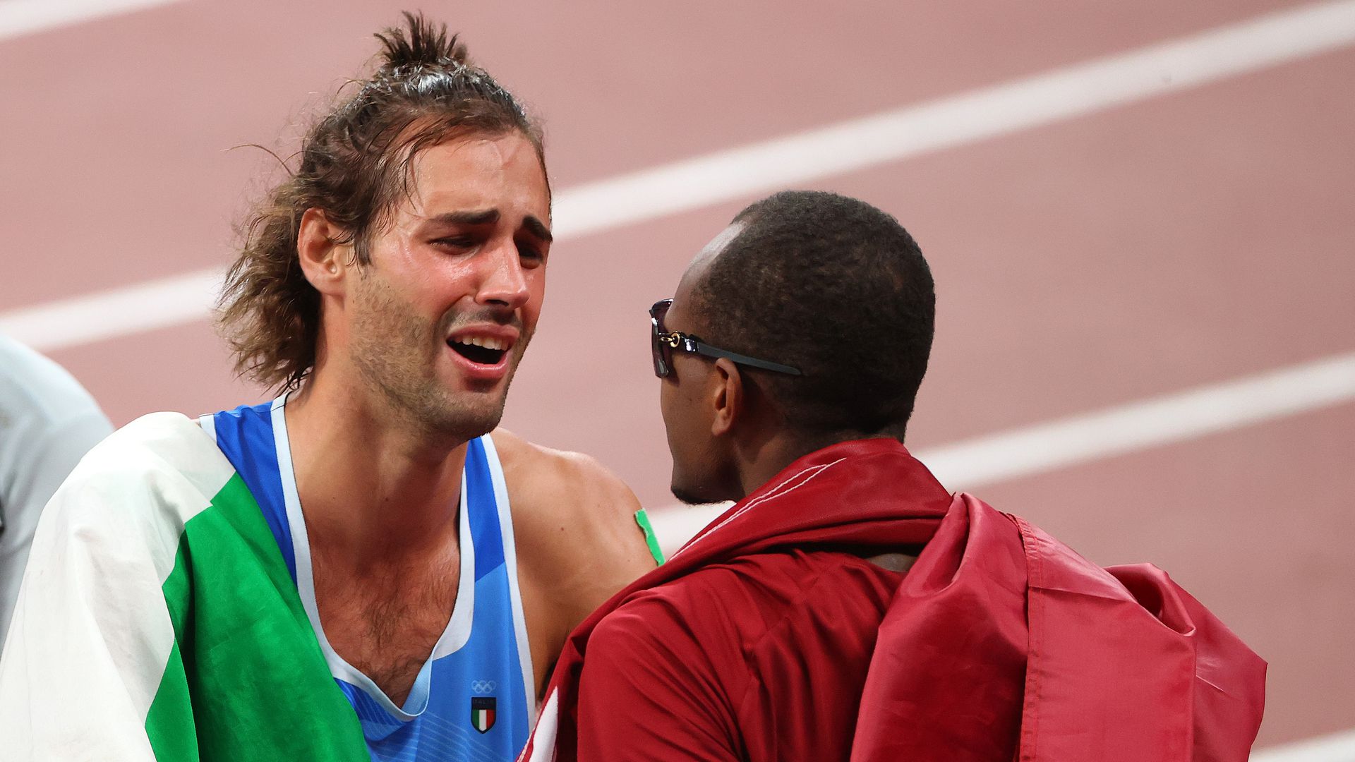 Tokyo Olympics  high jump  Mutaz Essa Barshim  Gianmarco Tamberi  മുതാസ് ഈസ ബർഷിം  ജിയാൻമാർക്കോ ടാംബേരി  ടോക്കിയോ ഒളിമ്പിക്സ് വാര്‍ത്തകള്‍  ടോക്കിയോ ഒളിമ്പിക്സ് 2020