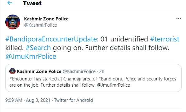 Police tweet