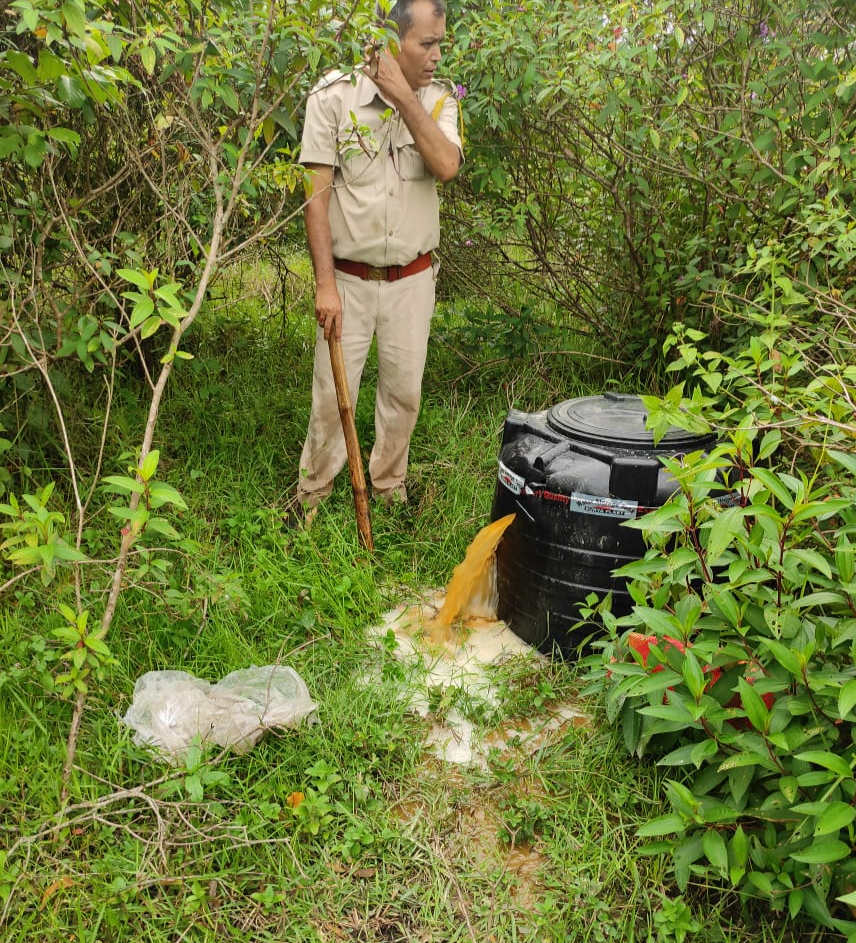 Illegal liquor destroyed at Amguri