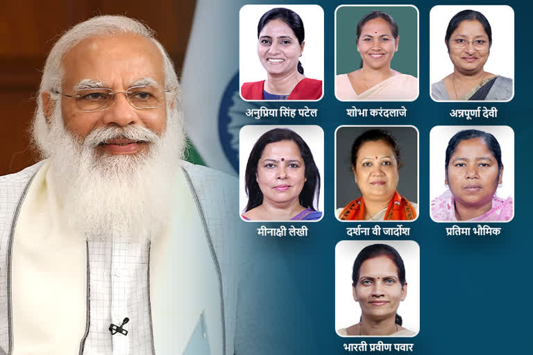 प्रधानमंत्री मोदी के मंत्रिमंडल में शामिल महिलाएं