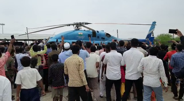 Sheopur flood affected by helicopter