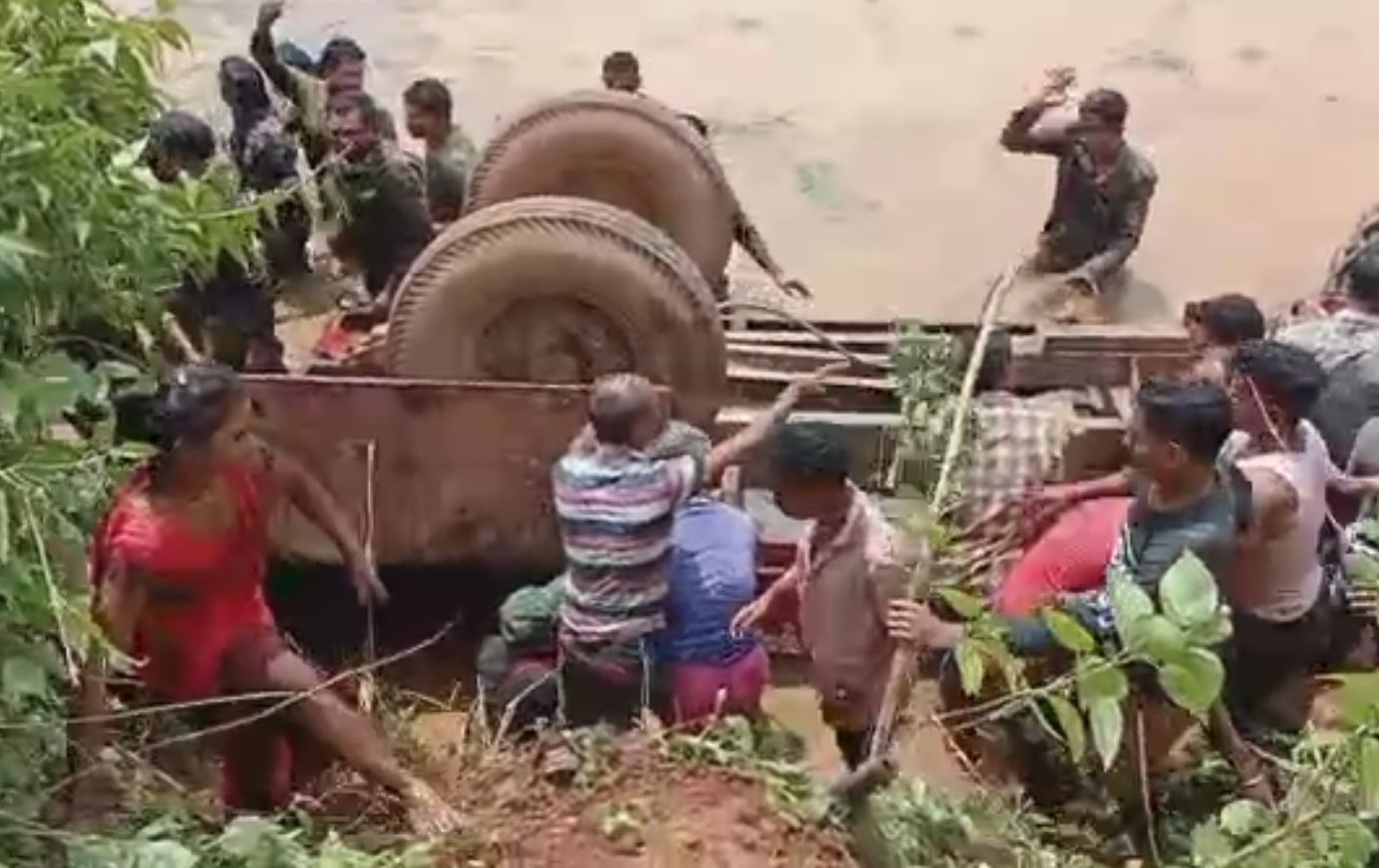 tractor overturned