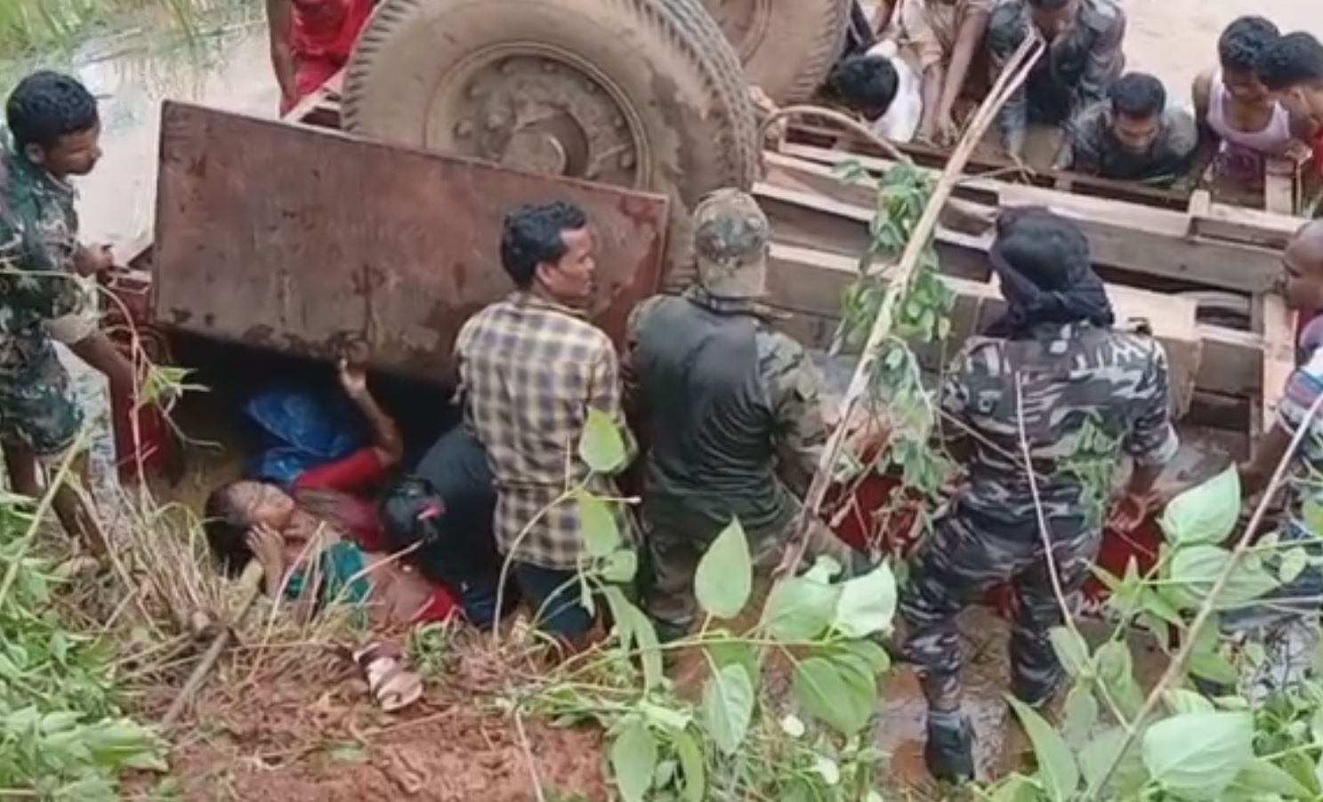 tractor overturned