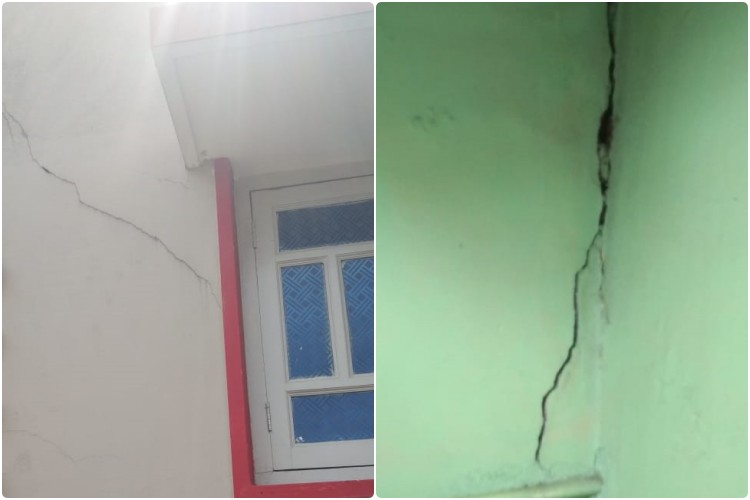 house walls cracked due to mining