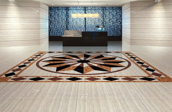 Flooring with tiles