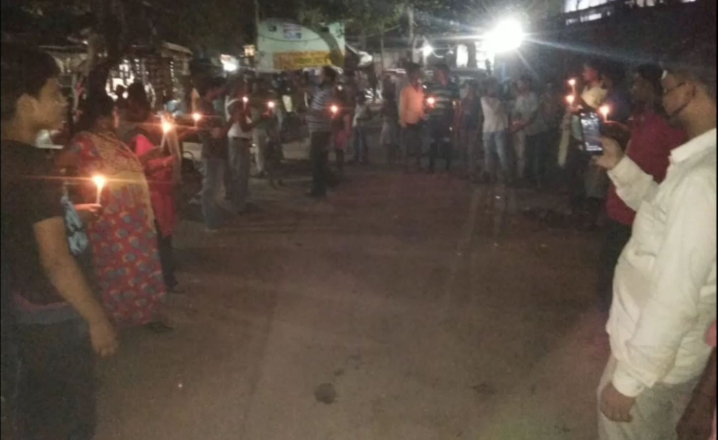 candle march in Mayapuri