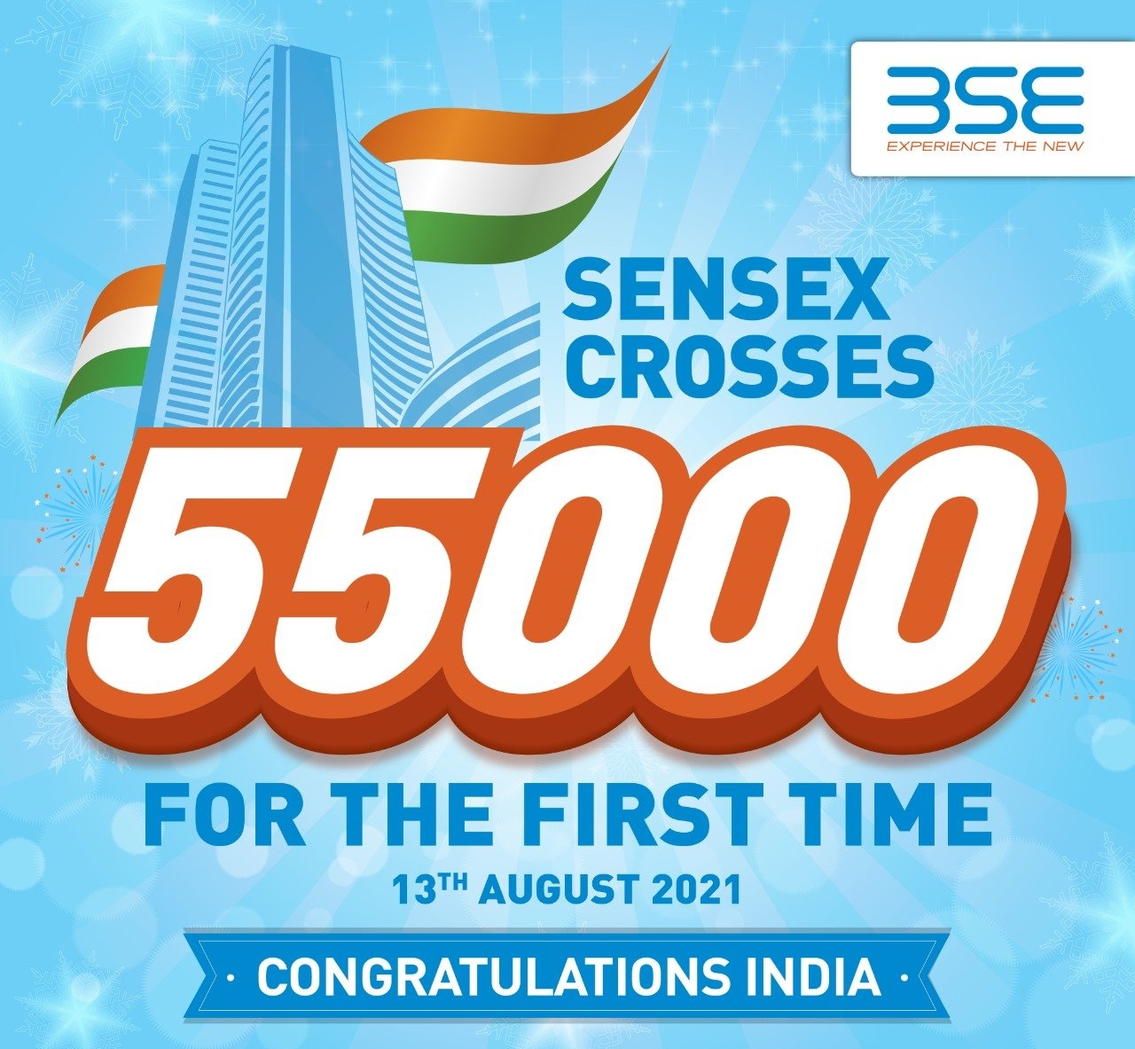 BSE wishes for crossing 55K mark