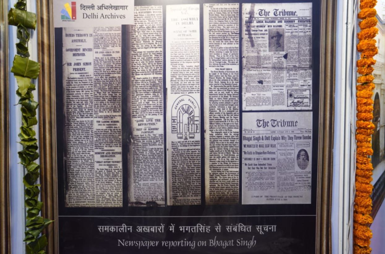 Newspapers reporting on Bhagat Singh