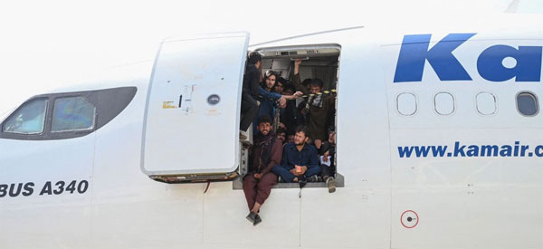 Afghan people in flight