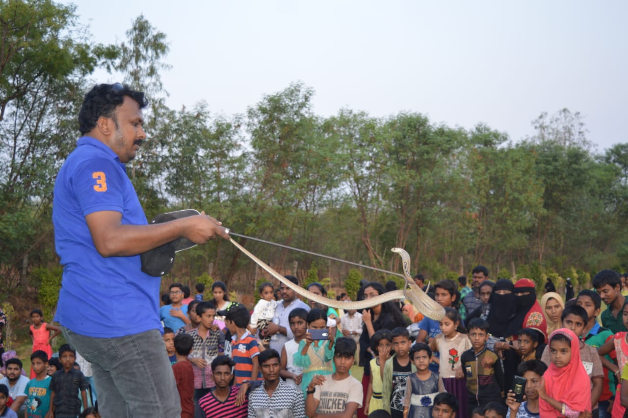 degree collage lecturer became a Defender of snakes in two Telegu states