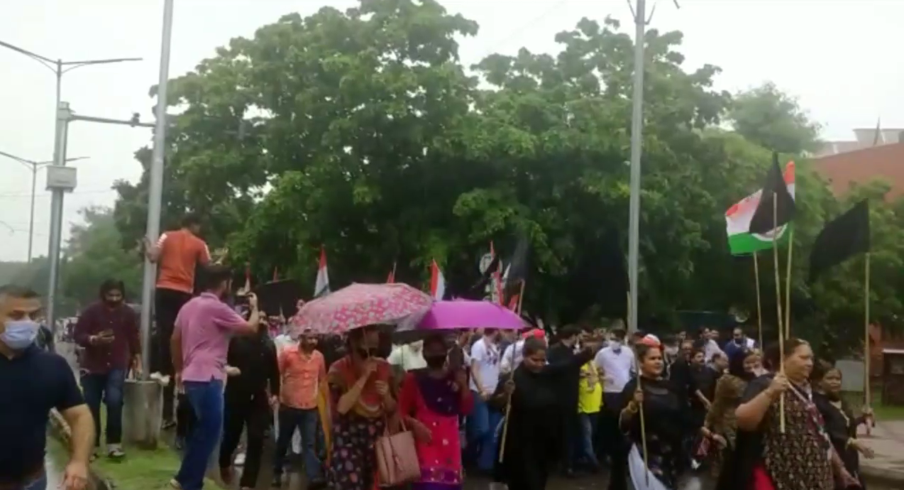 Chandigarh Congress protest against BJP