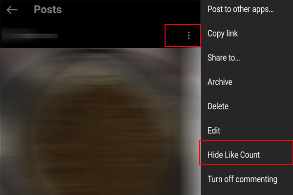 instagram hide likes
