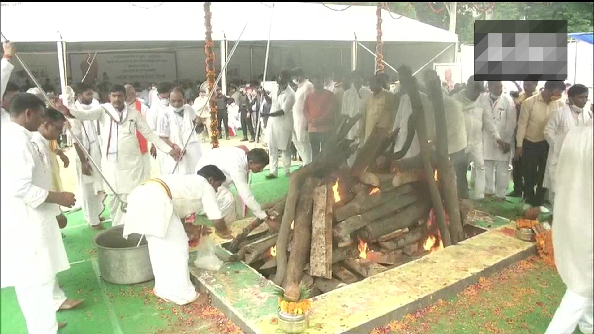 Kalyan Singh's cremation in Bulandshahr