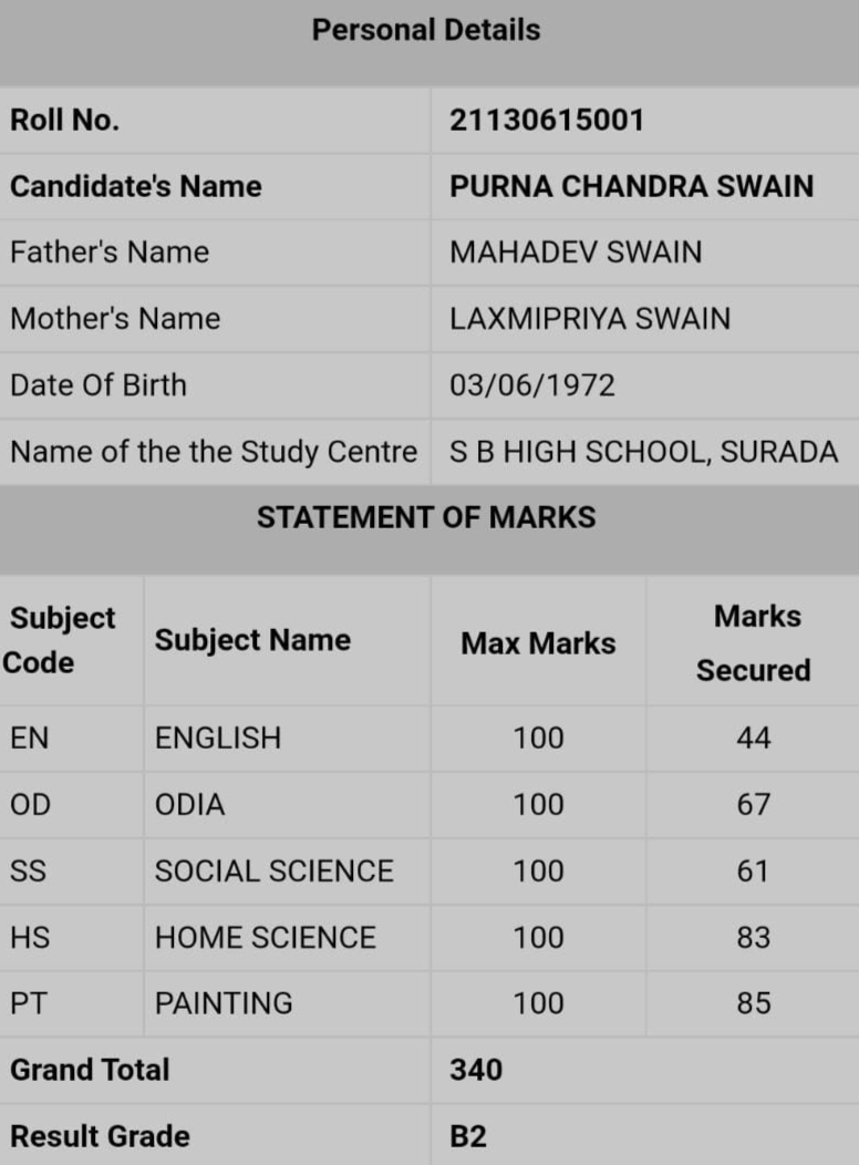 ಅಂಕಪಟ್ಟಿ ಪ್ರತಿ