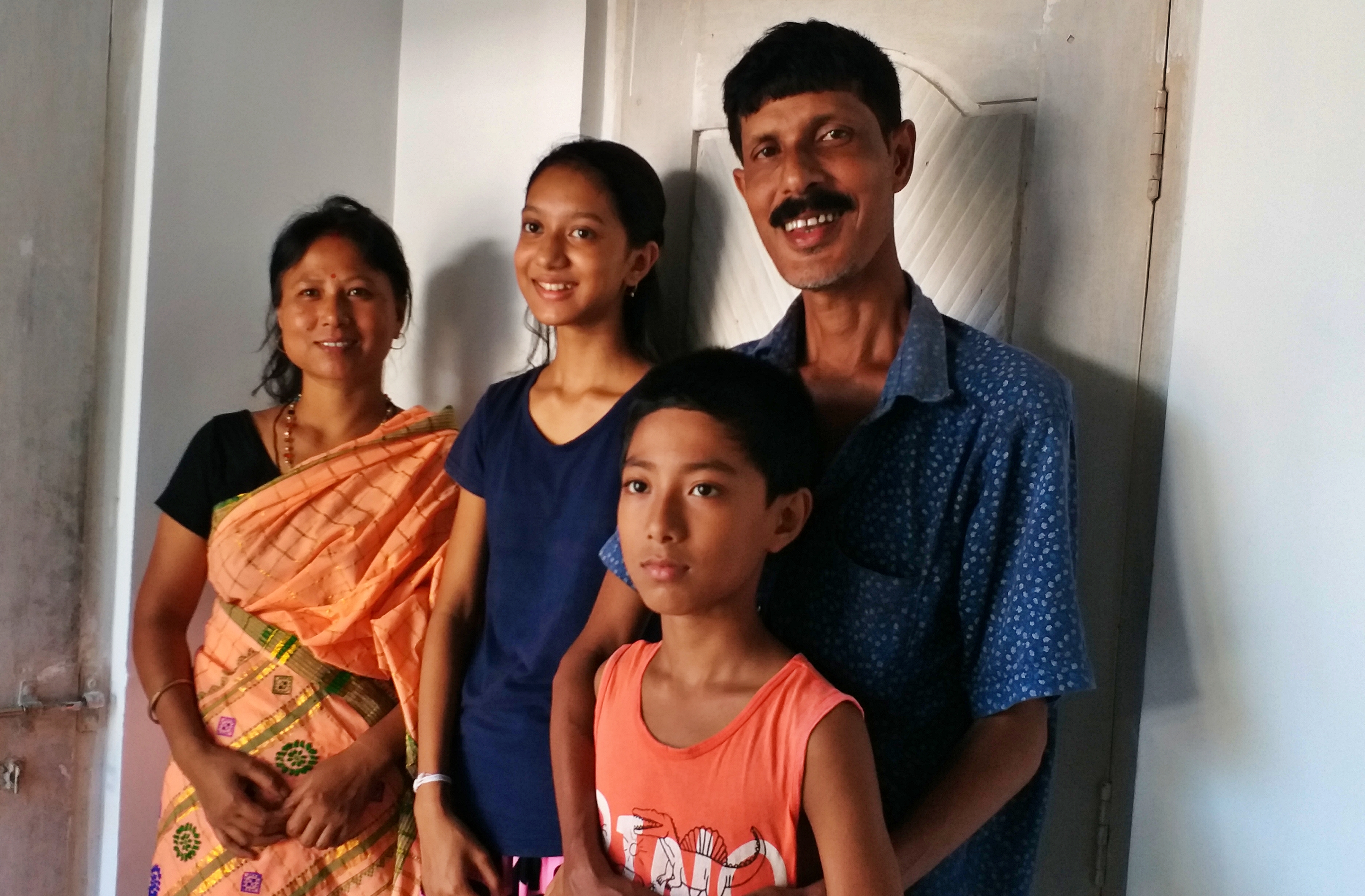 Bhaskar Barman with family