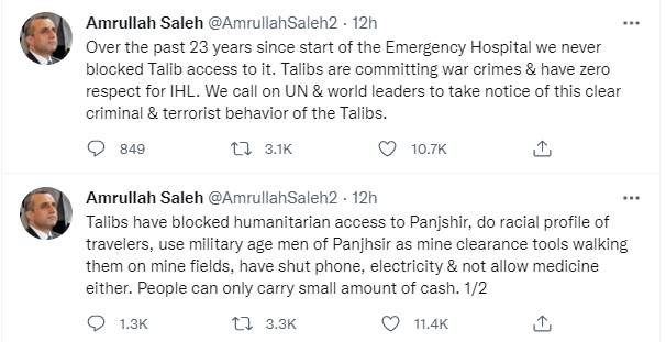 Saleh's tweet