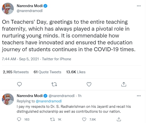 Modi's tweets