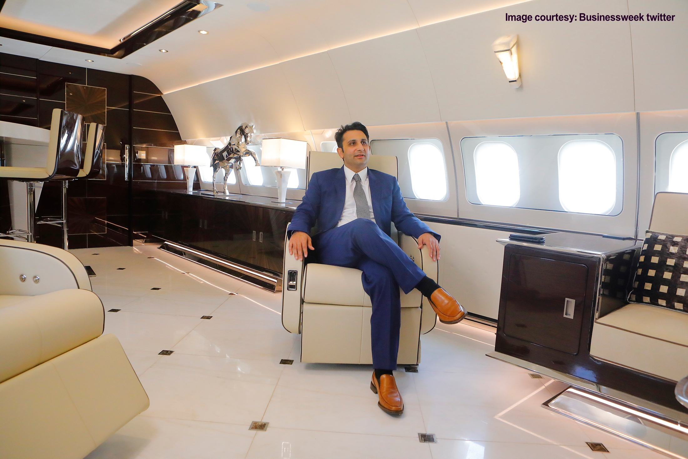 Adar Poonawalla Office in Aircraft