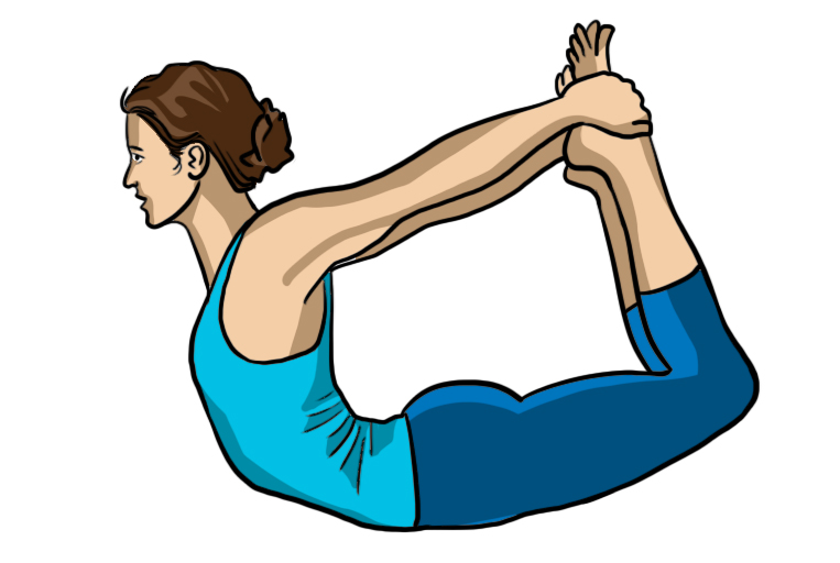 yoga, exercise, fitnss, fitness routine, exercise routine, workout, workout sessions, exercises at home, 5 exercises to do everyday, Bow Pose, Superman Exercise, Standing Side Stretch, Bridge Pose, donkey kicks